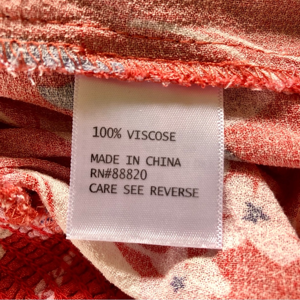 Cynthia Rowley Red Floral Skirt - Size M - Picture 7 of 8